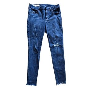 (16) GAP XL Universal Jegging Mid-Rise Jeans size 33 distressed